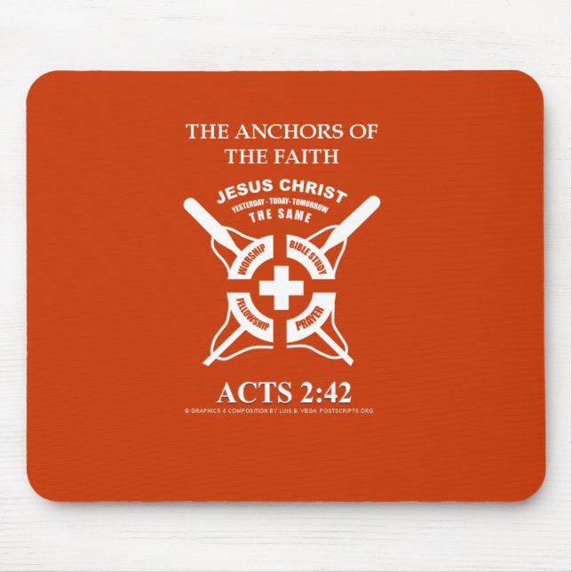 Tapis De Souris Ancres en Christ (Devant)
