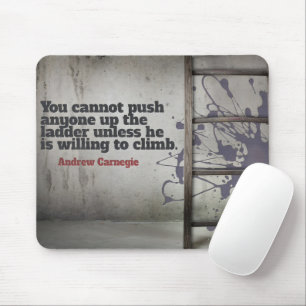 Tapis De Souris Andrew Carnegie Citation Inspirationnelle "Pousser