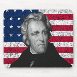 Tapis De Souris Andrew Jackson et le drapeau des USA