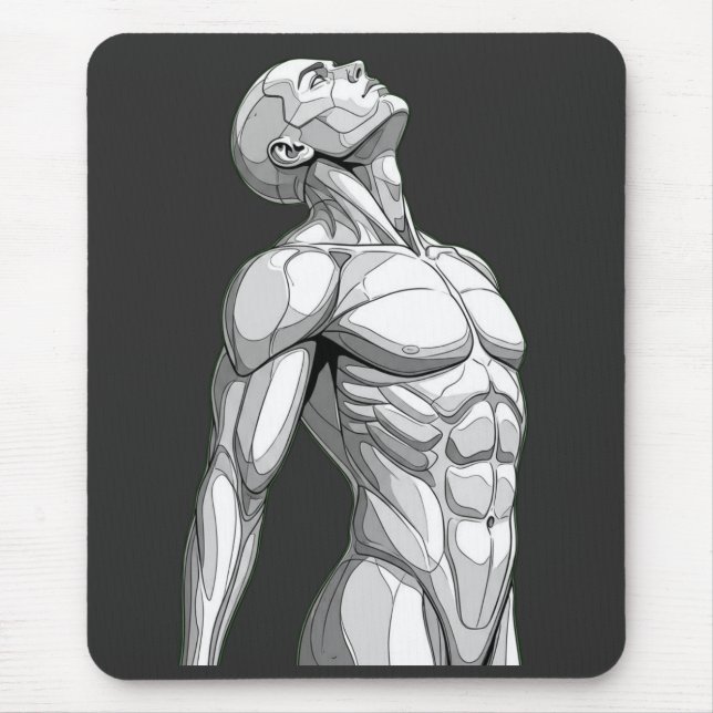 Tapis De Souris Android Anatomy: Futuristic Cyborg Mousepad (Devant)