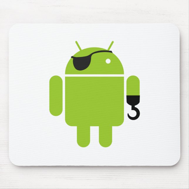 Tapis De Souris Android Robot Pirate Graphic (Devant)