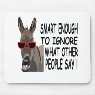 Tapis De Souris Âne intelligent cool
