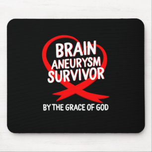 Tapis De Souris Aneurysme Sensibilisation Survivant Par Dieu Grace