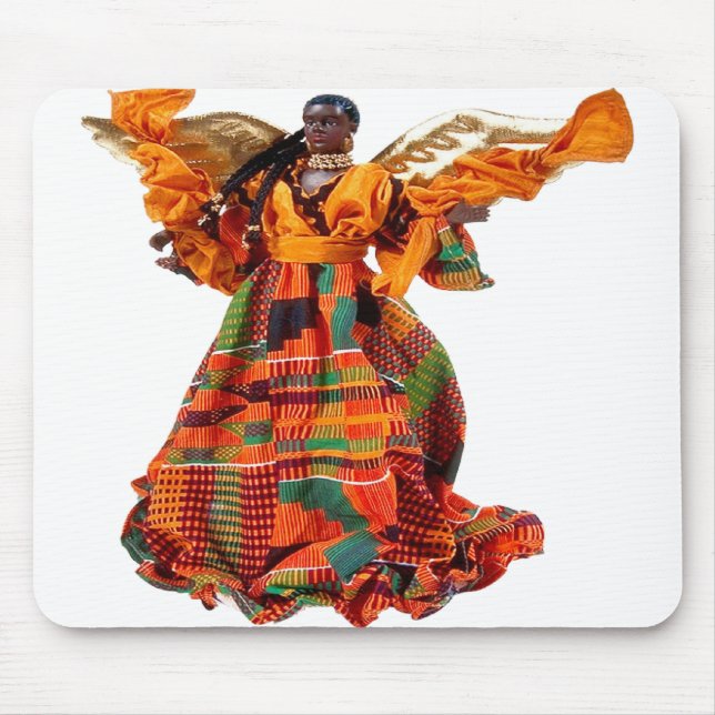 Tapis De Souris Ange africain dans l'orange (Devant)