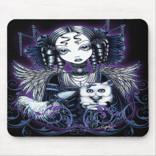 Tapis De Souris Ange blanc Mousepad de chat persan d'Elizabeth