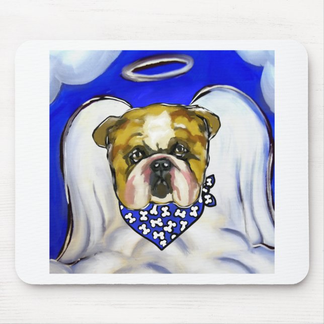 Tapis De Souris Ange Bulldog (Devant)