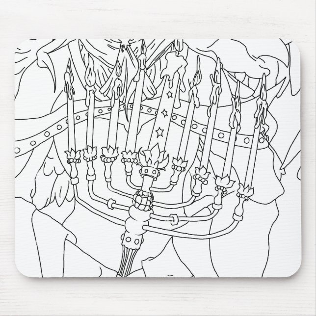 Tapis De Souris Ange de Chanukah (Devant)