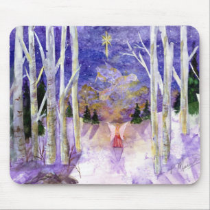Tapis De Souris Ange de colombe de Noël