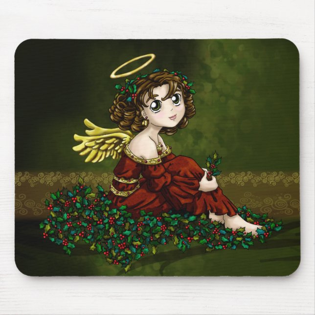 Tapis De Souris Ange de houx (Devant)