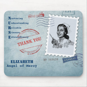 Tapis De Souris Ange de miséricorde. Nom personnalisé de l'infirmi