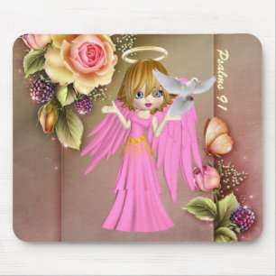 Tapis De Souris Ange de prière #4 Mousepad