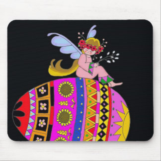 Tapis De Souris Ange et un Pysanka, art populaire ukrainien