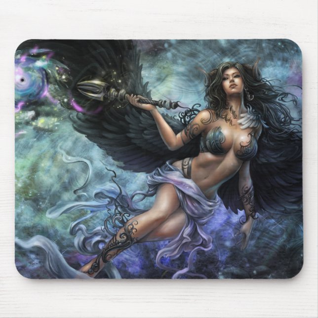 Tapis De Souris Ange foncé "Wynter" d'Azmodeus, Mousepad (Devant)