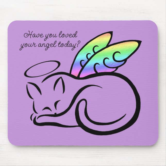 Tapis De Souris Ange Kitty Mousepad (pourpre) (Devant)