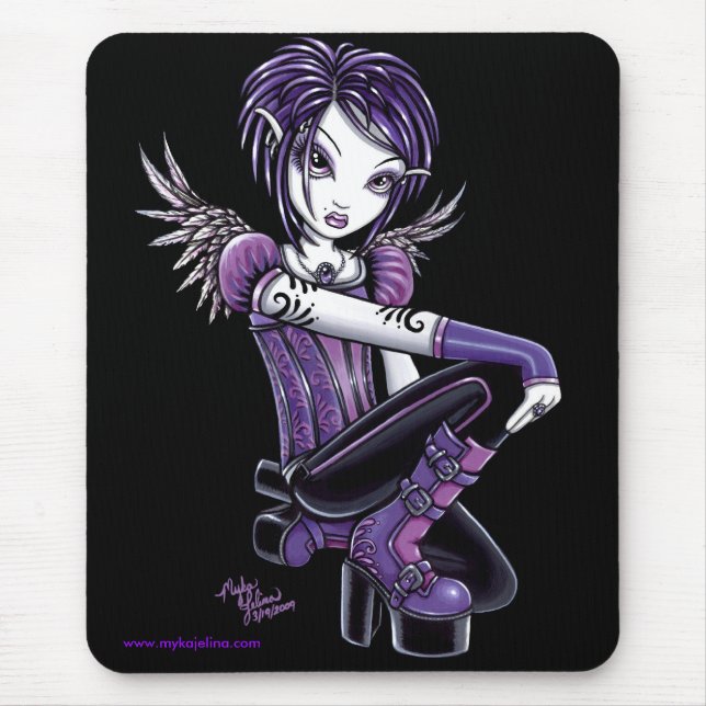 Tapis De Souris Ange pourpre Mousepad de tatouage de Monica (Devant)