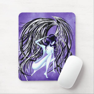 Tapis De Souris Ange tombé bleu de minuit