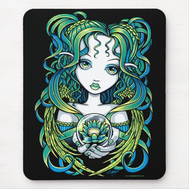 Tapis De Souris Ange vert Mousepad de l'eau de "Kallan" Lotus (Devant)