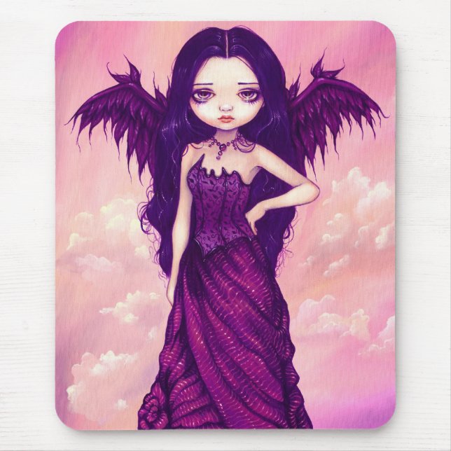 Tapis De Souris "Ange violet" Mousepad (Devant)