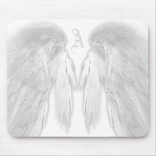 Tapis De Souris ANGEL AILES Monogramme blanc