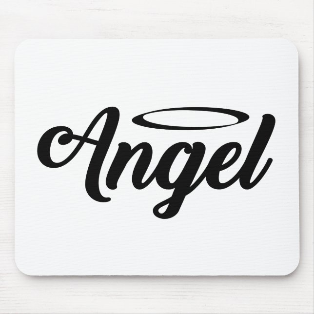 Tapis De Souris Angel Art Cool Texte Graphique Angel Mot Texte Art (Devant)