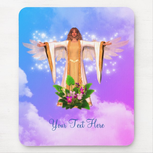 Tapis De Souris Angel In Clouds Personalized (Devant)