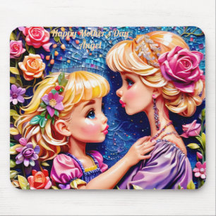 Tapis De Souris ANGEL ~ JOURNÉE DE LA MÈRE ~ Mère et fille ~