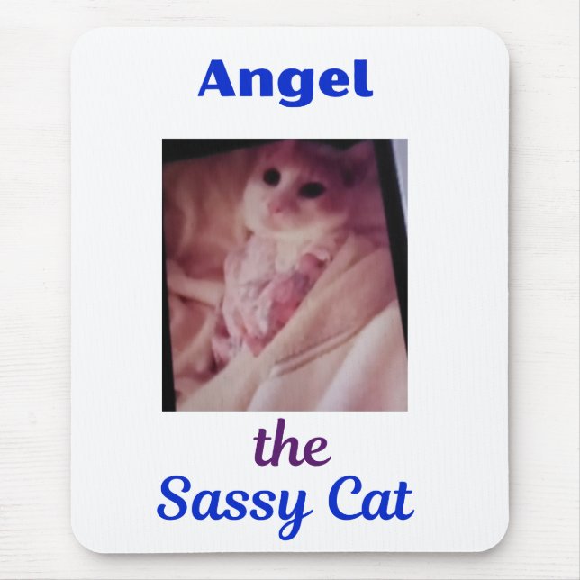 Tapis De Souris Angel the Sassy Cat Paw Cat Mousepad  (Devant)
