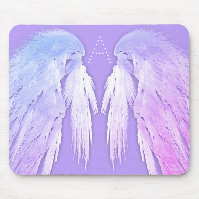 Tapis De Souris ANGEL WINGS Fairy Purple Monogramme (Devant)