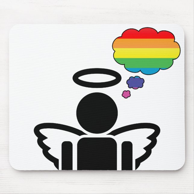 Tapis De Souris angelicon. pensées arc-en-ciel. (Devant)