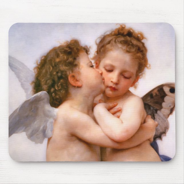 Tapis De Souris Angels First Kiss, Bouguereau (Devant)