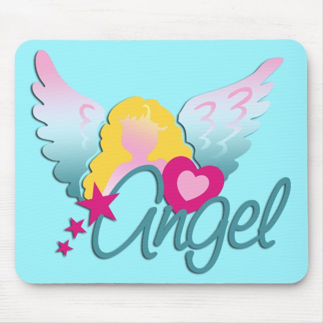 Tapis De Souris Angels Love | cyan (Devant)