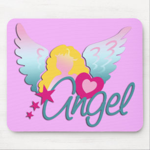 Tapis De Souris Angels Love rose pâle