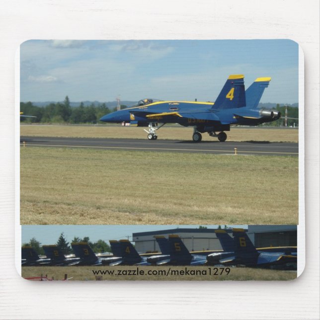 Tapis De Souris Anges bleus Mousepad (Devant)