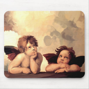 Tapis De Souris Anges Raffaelo Sanzio de Sistine Madonna