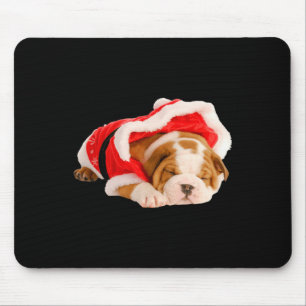Tapis De Souris Anglais Chien Chien Chien Chien Père Noël Costume