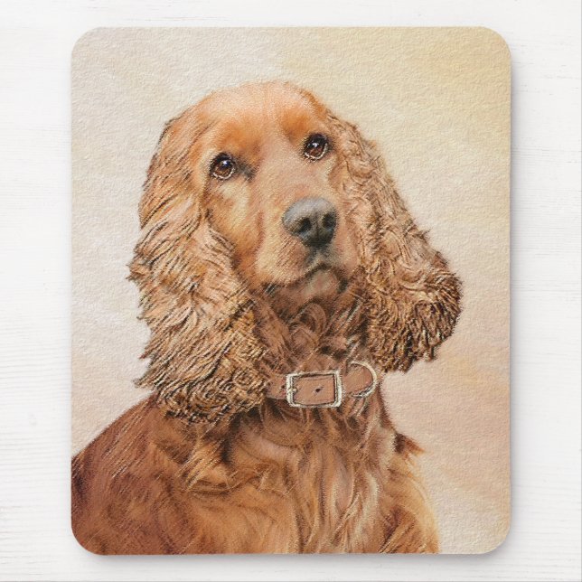 Tapis De Souris Anglais Cocker Peinture Espagnole - Art Chien orig (Devant)