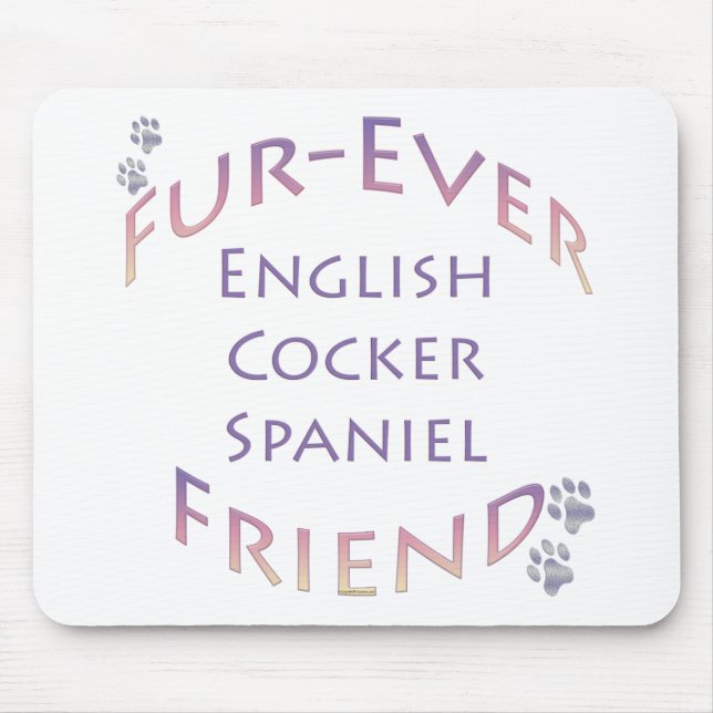 Tapis De Souris Anglais Cocker Spaniel Furever (Devant)