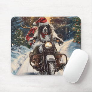 Tapis De Souris Anglais Setter Chien équitation Moto Noël