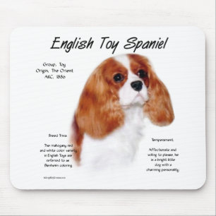 Tapis De Souris Anglais Toy Spaniel (blenheim) Histoire Design