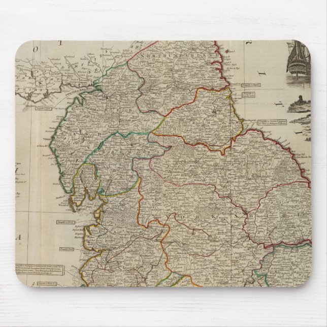 Tapis De Souris Angleterre, Pays de Galles Nord (Devant)