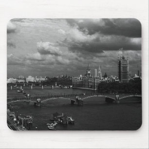 Tapis De Souris Angleterre Vintage Londres La Tamise Grande Horlog
