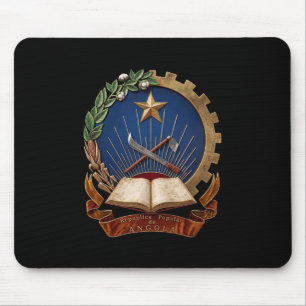 Tapis De Souris Angola pays armoiries symbole emblème drapeau