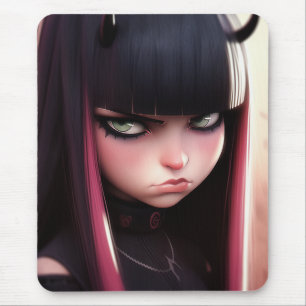 Tapis De Souris Angry Punk Rocker Girl