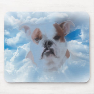 Tapis De Souris Animal de compagnie Bulldog aux nuages paradisiaqu