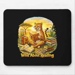 Tapis De Souris Animal drôle sauvage ab0ut lecture guépard lit liv
