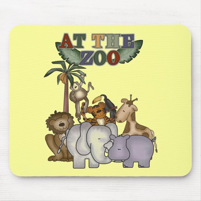 Tapis De Souris Animaux aux T-shirts et aux cadeaux de zoo (Devant)