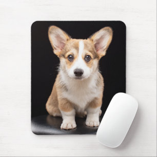 Tapis De Souris Animaux de bébés cutest   Corgi Puppy Standing Hau