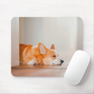 Tapis De Souris Animaux de bébés cutest Corgi Sleeping