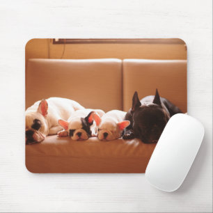 Tapis De Souris Animaux de bébés cutest French Bulldog Family