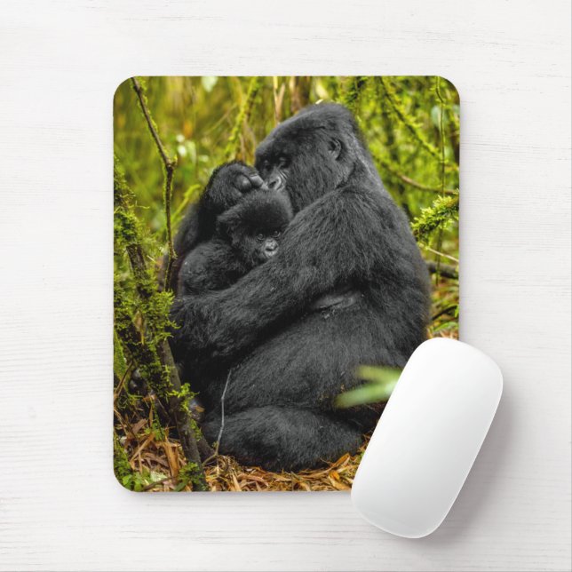 Tapis De Souris Animaux de bébés cutest | Gorilla & bébé (Avec souris)